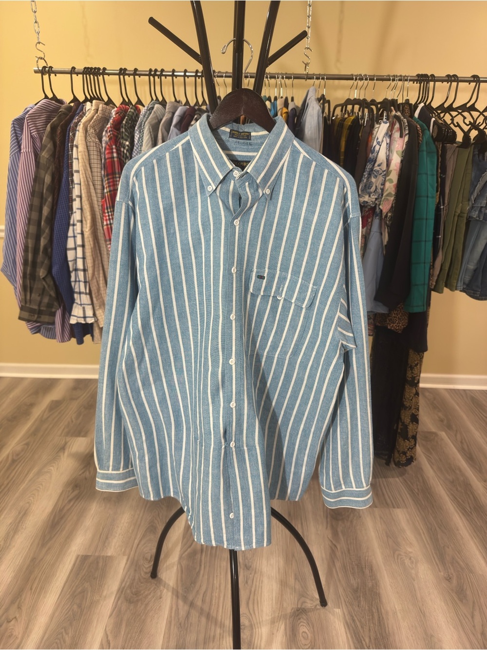 Men's 90s Stripe Button-Down Shirt